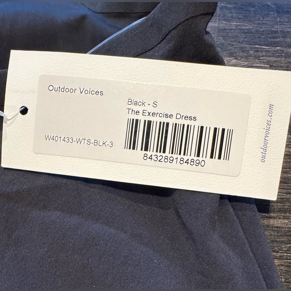 Outdoor Voices The Exercise Dress Black Women’s Size Small, NWT - Picture 12 of 12